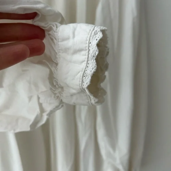 Vintage Cornell trading boho white prairie dress - Picture 11 of 13